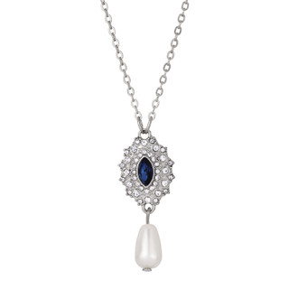 Thumbnail 1: 1928 Jewelry Vintage Silver Tone Adjustable Drop Necklace 