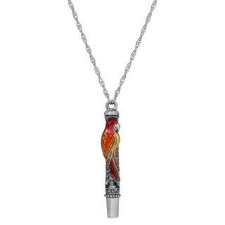 Thumbnail 1: 1928 Jewelry Enamel Parrot Whistle Necklace 