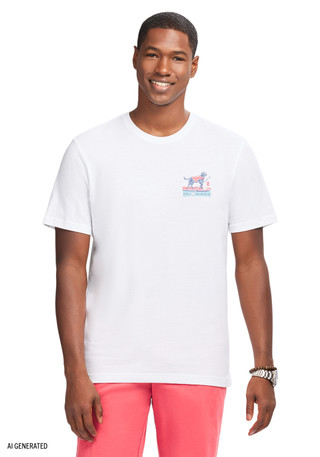 Thumbnail 4: IZOD Men's Short Sleeve Saltwater Graphic Tee 