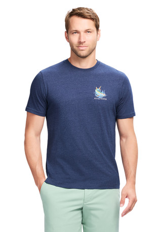 Thumbnail 2: IZOD Men's Short Sleeve Saltwater Graphic Tee 