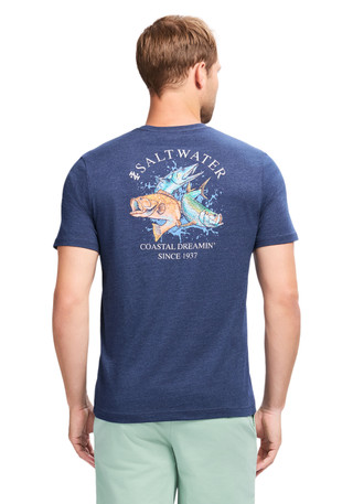Thumbnail 1: IZOD Men's Short Sleeve Saltwater Graphic Tee 