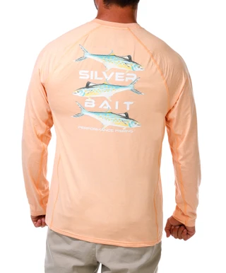 Thumbnail 2: SILVER BAIT Men's Performance Fish Graphic Long Sleeve Tee 