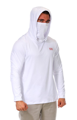 Thumbnail 1: SILVER BAIT Men's Outdoor Hooded Shirt with Pull Up Face Cover 