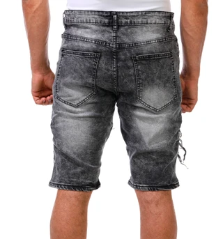 Thumbnail 2: Road Narrows Men's Distressed Denim Shorts 