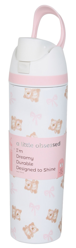 Thumbnail 1: A little obsessed 24 oz Stainless Steel Bears & Bows Water Bottle 