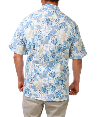 Thumbnail 2: Weatherproof Big Men's Faux Linen Print Button Down Shirt 
