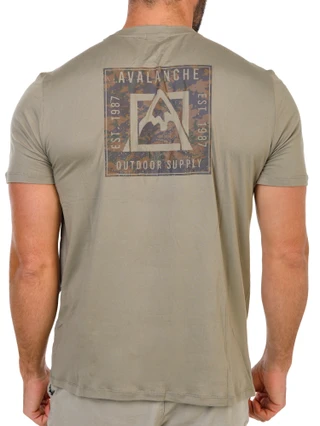 Thumbnail 1: Avalanche Outdoor Supply Men's Outdoor Logo Camo Graphic Tee 