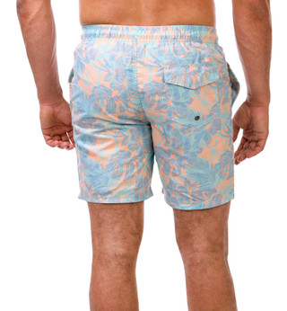 Thumbnail 2: Distortion Men's Palm Flower Volley Shorts 