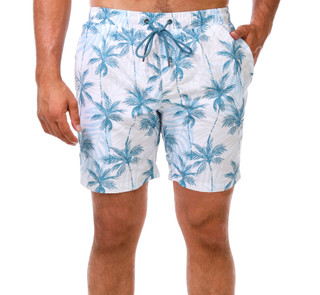 Thumbnail 1: Distortion Men's Palm Tree Volley Shorts 