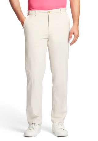 Thumbnail 1: IZOD Men's Saltwater Flat Front Chini Straight Pants  