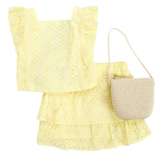 Thumbnail 1: Badgley Micshka Toddler Girls 3 Pc Eyelet Skort Set 