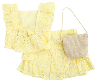 Thumbnail 2: Badgley Micshka Toddler Girls 3 Pc Eyelet Skort Set 