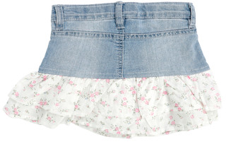 Thumbnail 2: Squeeze Little Girls Denim Ruffle Skort 