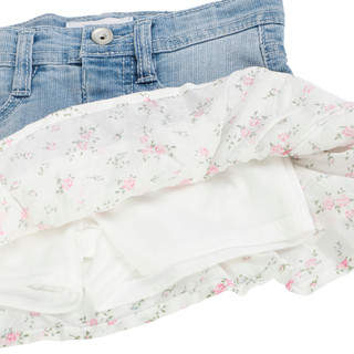 Thumbnail 3: Squeeze Little Girls Denim Ruffle Skort 