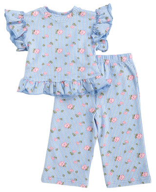 Thumbnail 1: Andy & Evan Baby Girls 2 Pc Pants Set 