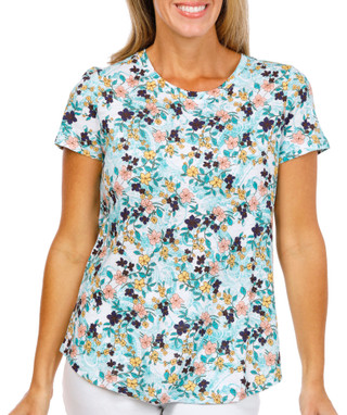 Thumbnail 1: Blue Sol Women's Scoop Neck Print Tee 