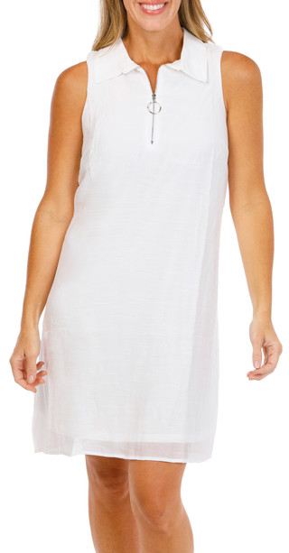 Thumbnail 1: Zac & Rachel Women's Sleeveless Zip Neck Dress 