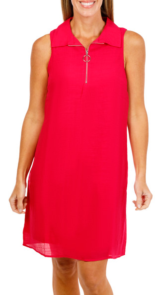Thumbnail 1: Zac & Rachel Women's Sleeveless Zip Neck Dress 