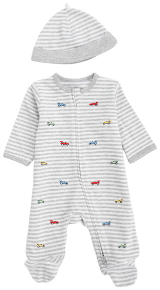 Thumbnail 1: Little Me Baby Boys 2 Pc Footed Sleeper Set 