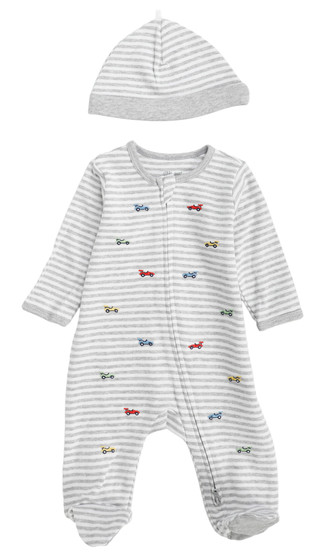 Thumbnail 2: Little Me Baby Boys 2 Pc Footed Sleeper Set 