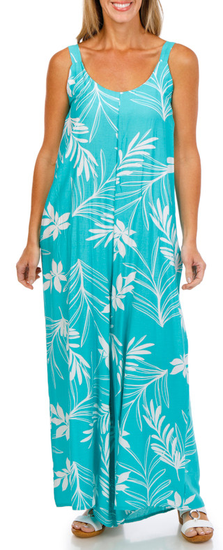 Thumbnail 1: Kaktus Women's Sleeveless Print Jumpsuit 
