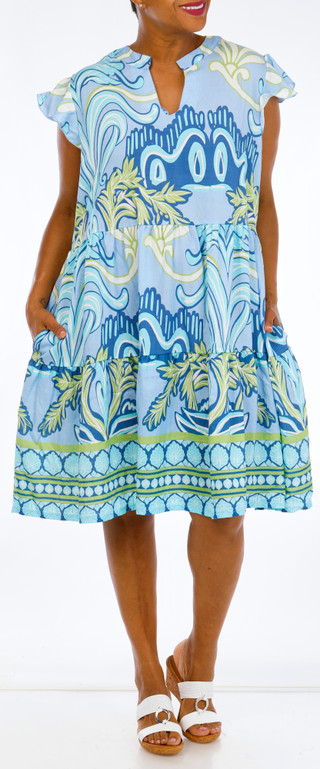 Thumbnail 1: Kaktus Plus Short Sleeve Tiered Dress 