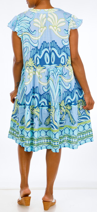 Thumbnail 2: Kaktus Plus Short Sleeve Tiered Dress 