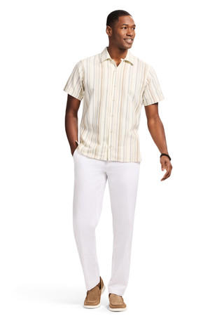 Thumbnail 3: IZOD Men's Saltwater Dunes Texture Stripe Button Down Shirt 