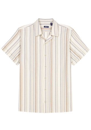Thumbnail 4: IZOD Men's Saltwater Dunes Texture Stripe Button Down Shirt 