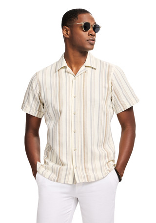 Thumbnail 6: IZOD Men's Saltwater Dunes Texture Stripe Button Down Shirt 