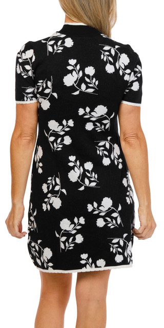 Thumbnail 2: Ellen Tracy Women's Short Sleeve High Neck Sweater Dress 