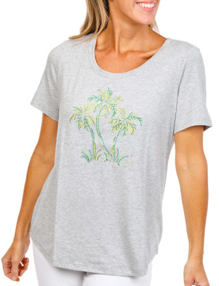 Thumbnail 3: Coral Bay Women's Embroidered Palm Tree Top 