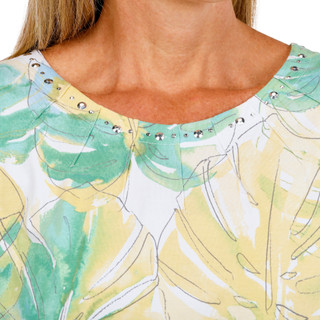 Thumbnail 3: Alfred Dunner Womens Short Sleeve Crew Neck Cotton Top 
