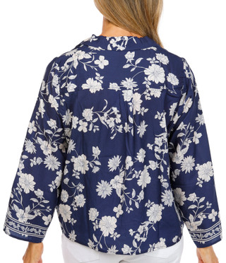 Thumbnail 2: MAGASCHONI Women's Long Sleeve Split Neck Top 