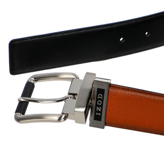 Thumbnail 2: IZOD Men's 35mm Brushed Nickel Finish Reversible Belt 