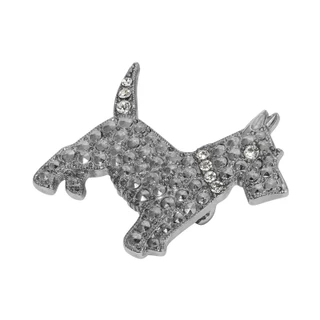 Thumbnail 1: 1928 Jewelry Crystal Glass Stones Dog Pin 