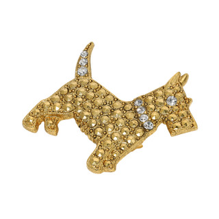 Thumbnail 1: 1928 Jewelry Crystal Glass Stones Dog Pin 
