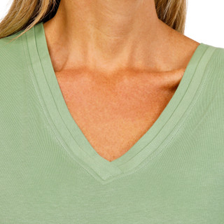 Thumbnail 2: Coral Bay Petite Short Sleeve Double V-Neck Top 