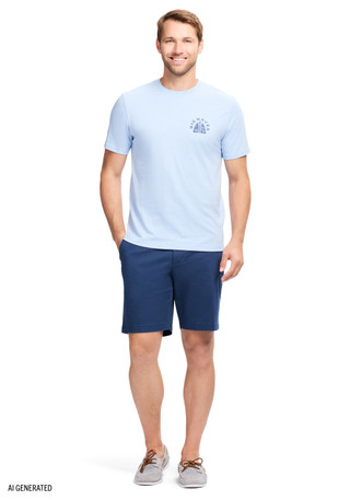 Thumbnail 5: IZOD Men's Saltwater 9.5" Flat Front Chino Short 