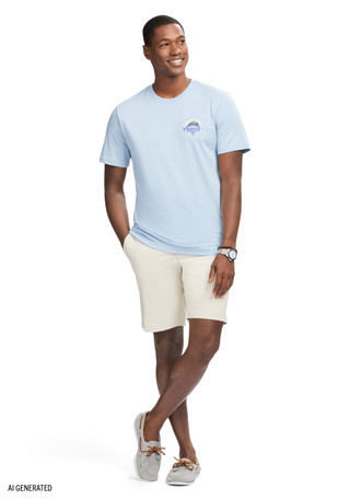 Thumbnail 2: IZOD Men's Saltwater 9.5" Flat Front Chino Short 