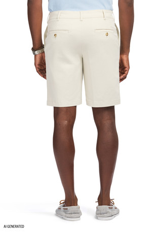 Thumbnail 3: IZOD Men's Saltwater 9.5" Flat Front Chino Short 
