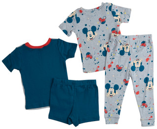 Thumbnail 2: Disney Toddler Boys 4 Pc Mickey Mouse Pajama Set 