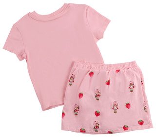 Thumbnail 2: Strawberry Shortcake Big Girls 2 Pc Tee & Skort Set 