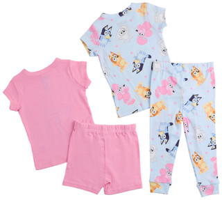 Thumbnail 2: BLUEY Toddler Girls 4 Pc Pajama Set 