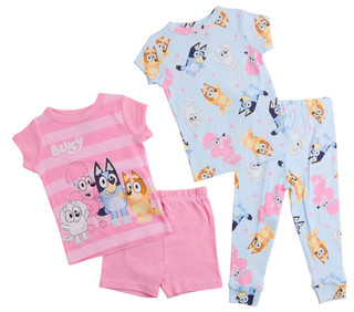 Thumbnail 1: BLUEY Toddler Girls 4 Pc Pajama Set 