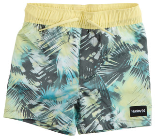 Thumbnail 1: Hurley Little Boys Palm Print Swim Shorts 