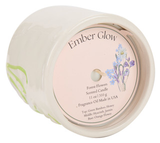 Thumbnail 2: Ember Glow 11 oz Forest Flowers Scented 3 Wick Candle 