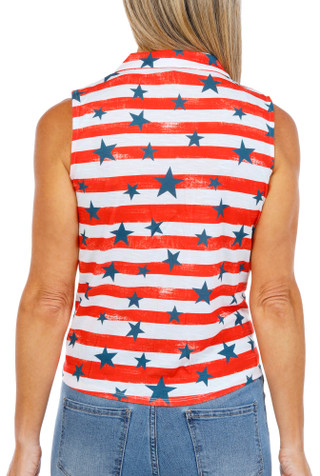 Thumbnail 2: Onque Women's Petite Sleeveless Americana Top 