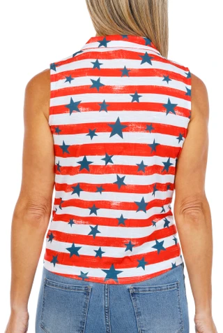 Thumbnail 2: Onque Women's Petite Sleeveless Americana Top 