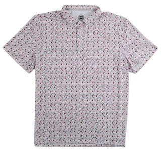 Thumbnail 2: FLAG & ANTHEM Men's Short Sleeve Americana Performance Polo Shirt 